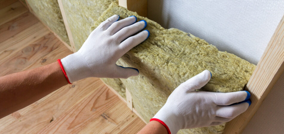 Close Up,of,worker,hands,in,white,gloves,insulating,rock,wool