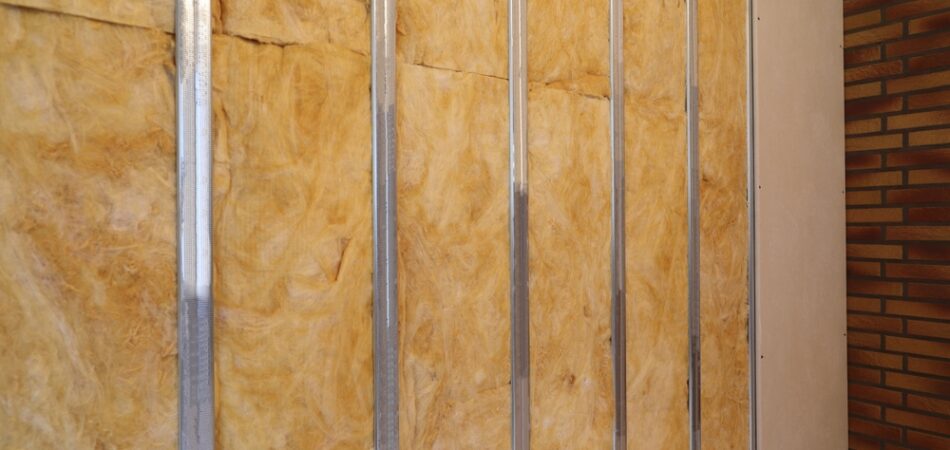 A,new,drywall,with,insulation,and,metal,studs